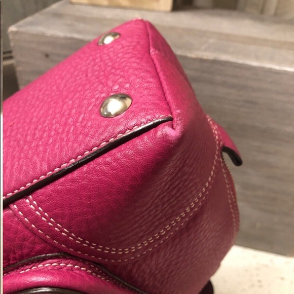 COACH HAMPTONS DOME BARBIE PINK LEATHER HANDBAG PURSE BAG K0993-F13963 - Picture 8 of 17